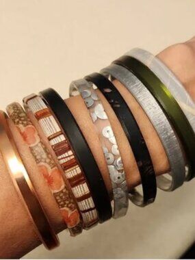 Set of 9 Resin Bangles
